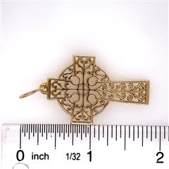 James Avery Retired Swirl Cross 14K Yellow Gold Pendant